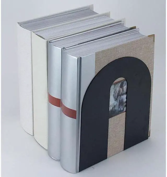 Alt view image 14 of 17 - Officemate Heavy Duty Bookends, Nonskid, 8" X 8" X 10", Steel, Black 93142