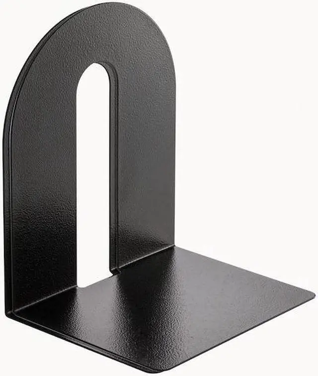 Alt view image 16 of 17 - Officemate Heavy Duty Bookends, Nonskid, 8" X 8" X 10", Steel, Black 93142