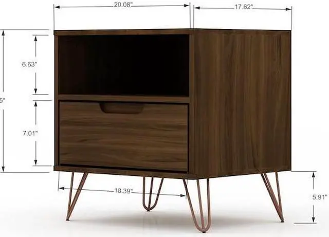 Alt view image 20 of 20 - Rockefeller 1.0  Nightstand in Brown