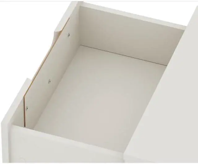 Alt view image 13 of 20 - Manhattan Comfort Rockefeller Modern Home 2 Drawer Nightstand Drawer, Off White