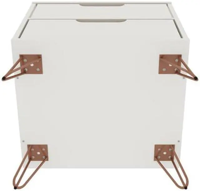 Alt view image 14 of 20 - Manhattan Comfort Rockefeller Modern Home 2 Drawer Nightstand Drawer, Off White