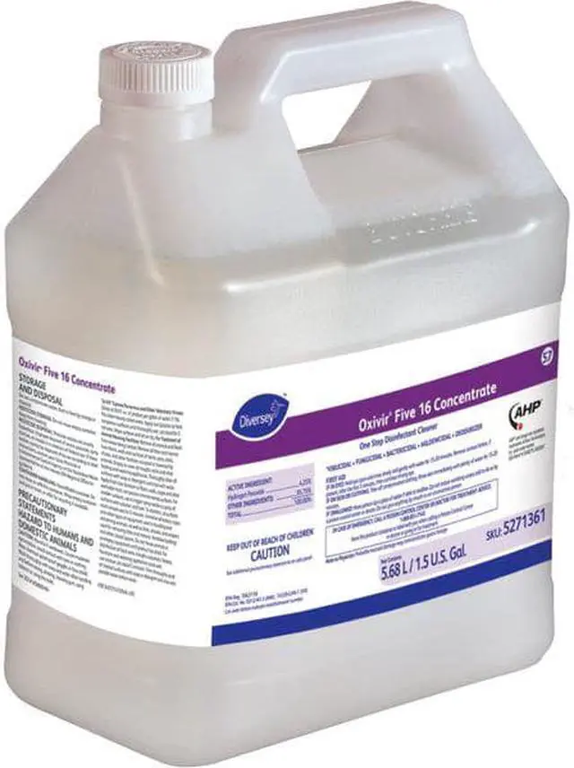 Alt view image 3 of 4 - DIVERSEY 5271361 Disinfectant Cleaner , 1.5 gal. Jug , Unscented ,
