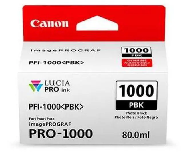 Alt view image 7 of 11 - Canon PFI-1000 PBK Photo Black LUCIA PRO ink for imagePROGRAF PRO-1000 #0546C002
