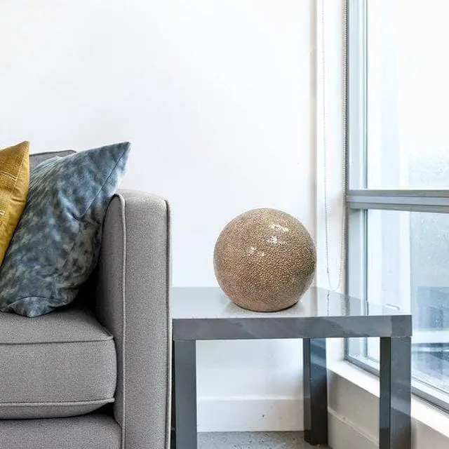 Alt view image 9 of 19 - Simple Designs 1 Light Mosaic Stone Ball Table Lamp, Champagne