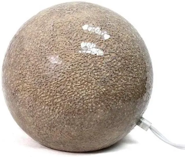 Alt view image 17 of 19 - Simple Designs 1 Light Mosaic Stone Ball Table Lamp, Champagne