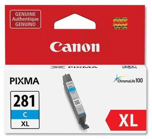 Alt view image 11 of 12 - Canon CLI-281XL Original Ink Cartridge - Blue - Inkjet - 1 Each