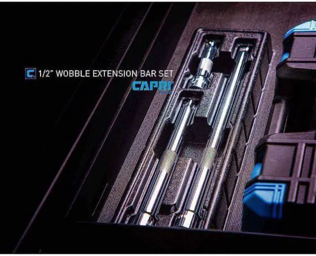 Alt view image 8 of 8 - capri tools 1/2-inch drive wobble extension bar set, 3-piece (1-2600)