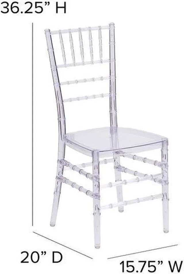 Alt view image 16 of 20 - Flash Elegance Crystal Ice Stacking Chiavari Chair
