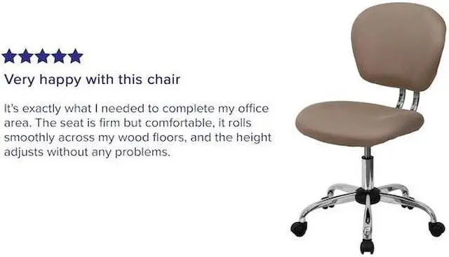 Alt view image 18 of 20 - Mid-Back Coffee Brown Mesh Padded Swivel Task Chair with Chrome Base