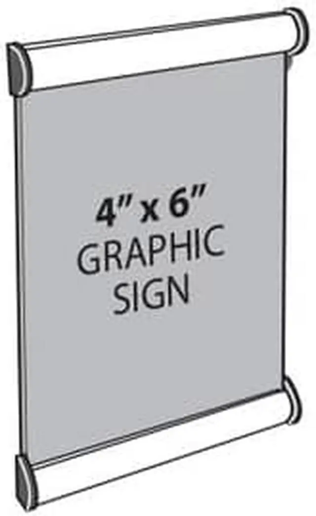 Alt view image 4 of 5 - Azar 4" x 6" Vertical/Horizontal Door Sign Snap Frame 300194