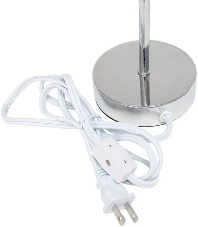 Alt view image 11 of 13 - Simple Designs Chrome Mini Basic Table Lamp with Fabric Shade 2 Pack Set, Slate Gray