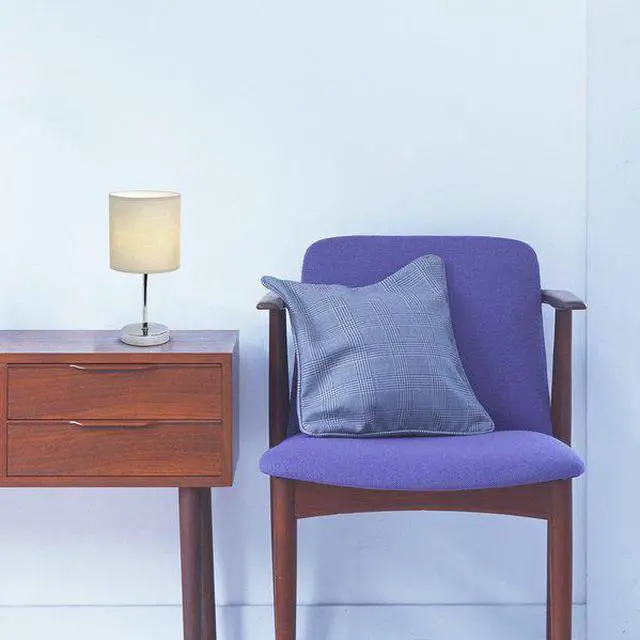 Alt view image 9 of 14 - Simple Designs Chrome Mini Basic Table Lamp with Fabric Shade
