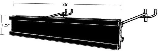 Alt view image 6 of 7 - Azar Displays Extended Sign Holder 3 x 36-inch 600336-BLK