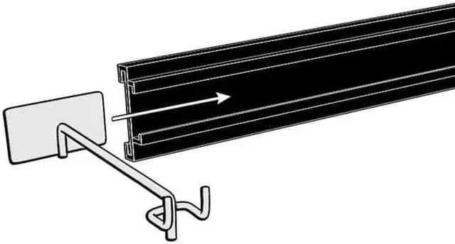 Alt view image 7 of 7 - Azar Displays Extended Sign Holder 3 x 36-inch 600336-BLK