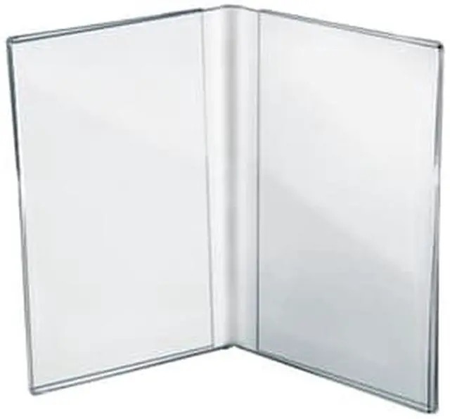 Alt view image 3 of 4 - Azar Displays Acrylic Dual Frame Sign Holders 10/Pack 107702