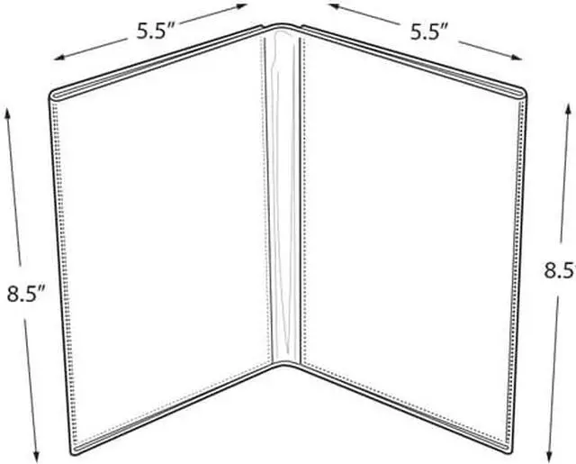 Alt view image 4 of 4 - Azar Displays Acrylic Dual Frame Sign Holders 10/Pack 107702