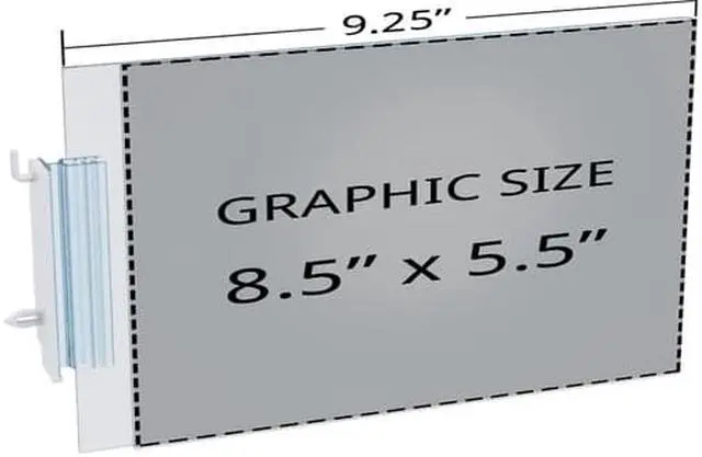 Alt view image 3 of 3 - Azar Double-Sided Sign Holder with Pegboard Grippers 5.5" H x 8.5" W Acrylic 10 per pack (103327)