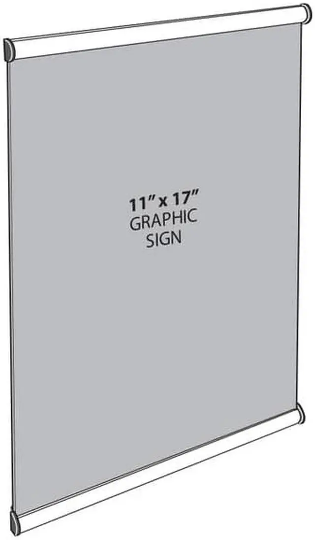 Alt view image 4 of 5 - Azar 11" x 17" Vertical/Horizontal Door Sign Snap Frame 300198