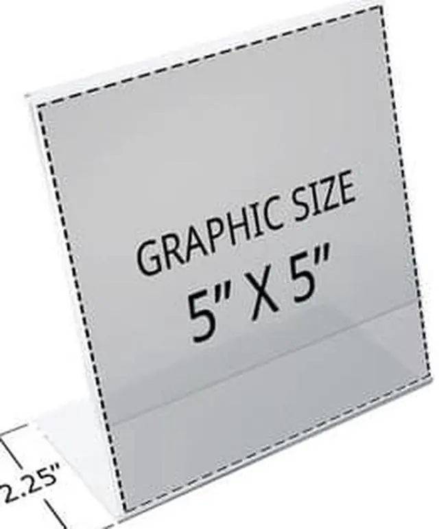 Alt view image 3 of 4 - Azar Displays L Shaped Acrylic Sign HLR 10/Pack 112728