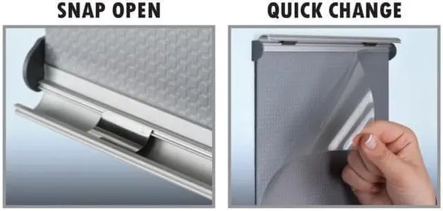 Alt view image 5 of 5 - Azar 11" x 17" Vertical/Horizontal Door Sign Snap Frame 300198