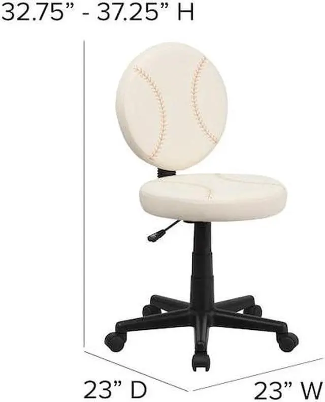 Alt view image 17 of 20 - Baseball Swivel Task Office Chair