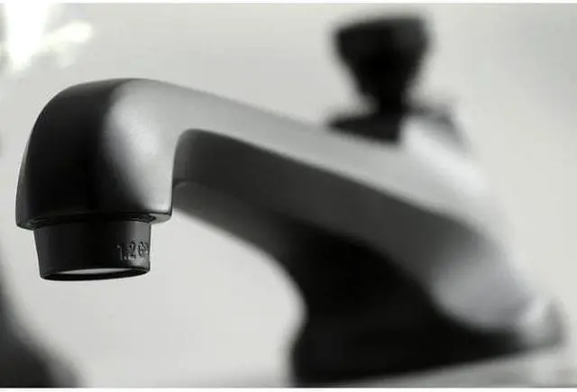 Alt view image 5 of 11 - Kingston Brass KS4460BX Metropolitan 8 in. Widespread Lavatory Faucet, Matte Black - 15.87 x 12.05 x 3.76 in.