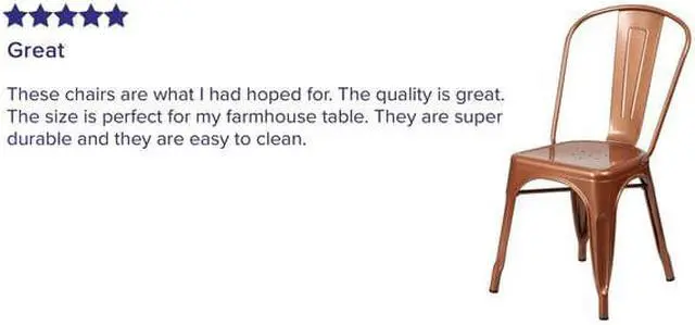 Alt view image 5 of 19 - FLASH FURNITURE 4-ET-3534-POC-GG Copper Metal Indoor-Outdoor Stackable Chair