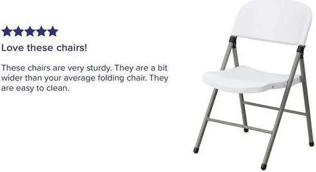 Alt view image 19 of 20 - HERCULES Series White Plastic Folding Chairs | Set of 2 Lightweight Folding Chairs with Gray Frame