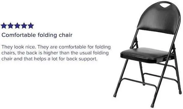 Alt view image 16 of 20 - 2 Pk. HERCULES Series Ultra-Premium Triple Braced Black Vinyl Metal Folding Chair with Easy-Carry Handle