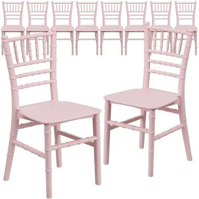 Alt view image 10 of 20 - 10 Pk. Kids Pink Resin Chiavari Chair