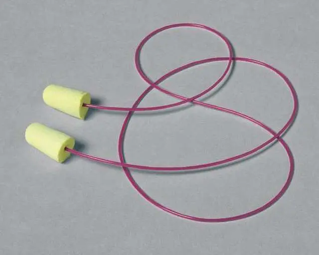 Alt view image 8 of 8 - Moldex Pura-Fit Single-Use Earplugs Corded 33NRR Bright Green 100 Pairs 6900