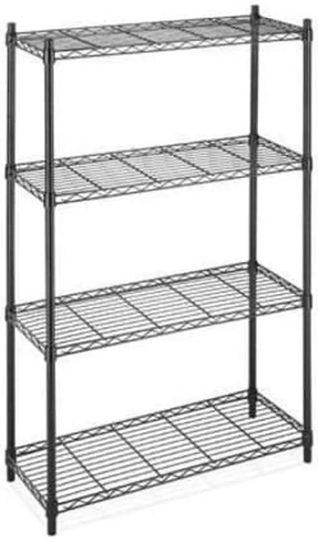 Alt view image 4 of 5 - Whitmor Storage Rack - 4 Tier(s) - Floor - Gray, Black - Chrome Steel