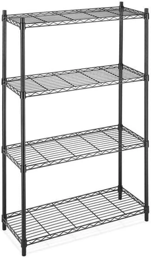Alt view image 5 of 5 - Whitmor Storage Rack - 4 Tier(s) - Floor - Gray, Black - Chrome Steel