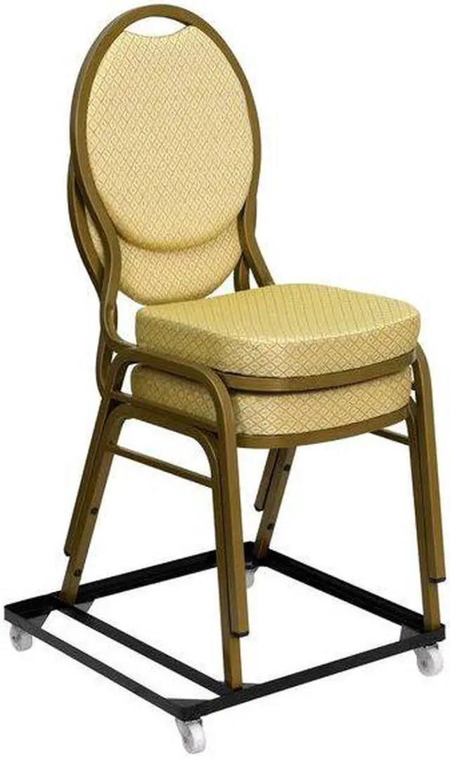 Alt view image 12 of 12 - FLASH FURNITURE 8-FD-BAN-CH-DOLLY-GG HERCULES Series Steel Stack Chair and