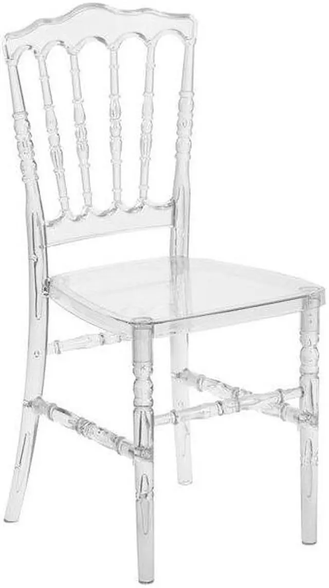 Alt view image 5 of 15 - 2 Pk. Flash Elegance Crystal Ice Napoleon Stacking Chair