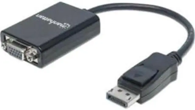 Alt view image 10 of 18 - Manhattan DisplayPort to VGA Converter Cable - DisplayPort/VGA for Monitor, Video Device, Projector, Notebook, Desktop Computer - 1.35 GB/s - 5.91" - 1 x DisplayPort Male Digital Video - 1 x HD-15 Fem