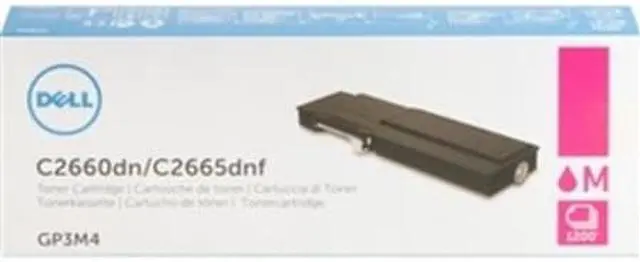 Alt view image 8 of 9 - Dell Magenta Toner Cartridge (OEM# 593-BBBP) (1 200 Yield) GP3M4