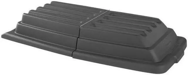 Alt view image 4 of 6 - RUBBERMAID FG102800BLA Tilt Truck Lid,Black,Fits 20-1/4 cu. ft.
