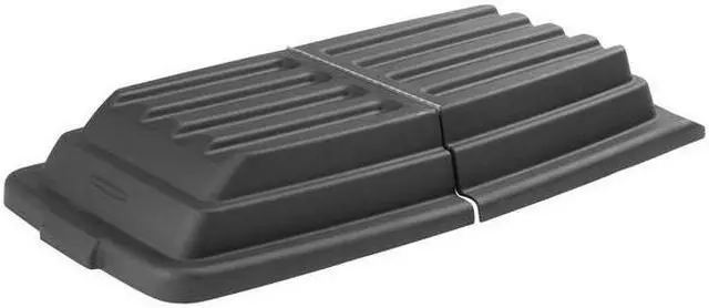 Alt view image 5 of 6 - RUBBERMAID FG102800BLA Tilt Truck Lid,Black,Fits 20-1/4 cu. ft.