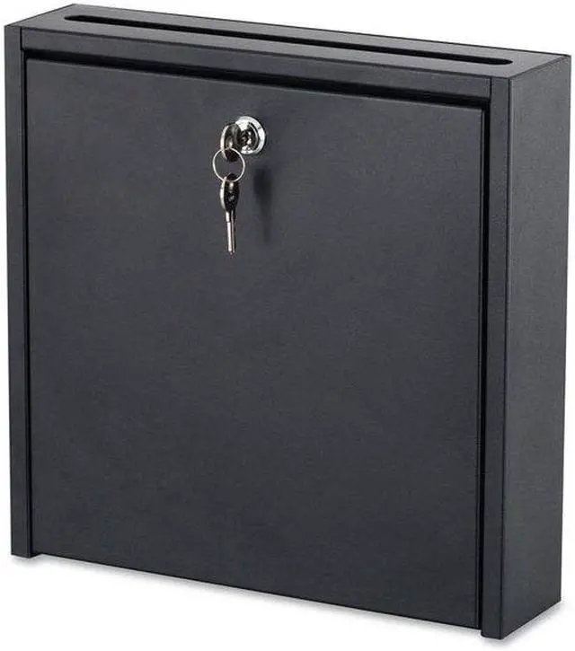 Alt view image 6 of 9 - SAFCO Products 4258BL 12 x 12 x 3 in. Wall-Mountable Interoffice Mailbox, Black