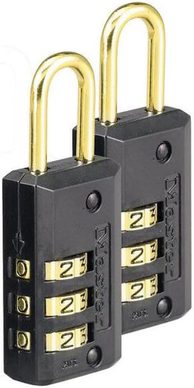 Alt view image 4 of 4 - Master Lock 646T 3/4-inch Luggage Combination Lock with Resettable Code - 2-Pack