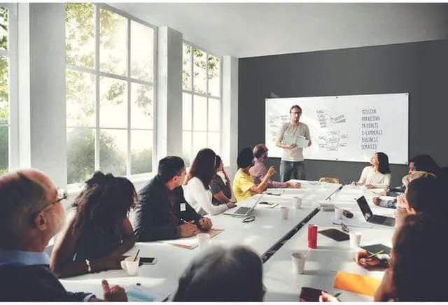 Alt view image 8 of 13 - Ghent Harmony Magnetic Glass Whiteboard with Square Corners 2'H x 3'W White