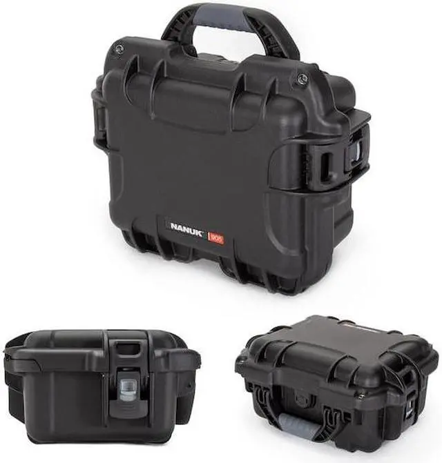 Alt view image 7 of 9 - Nanuk Small Series 905 Lightweight NK-7 Resin Waterproof Protective Case with Foam for Point & Shoot Camera or Binoculars, Black