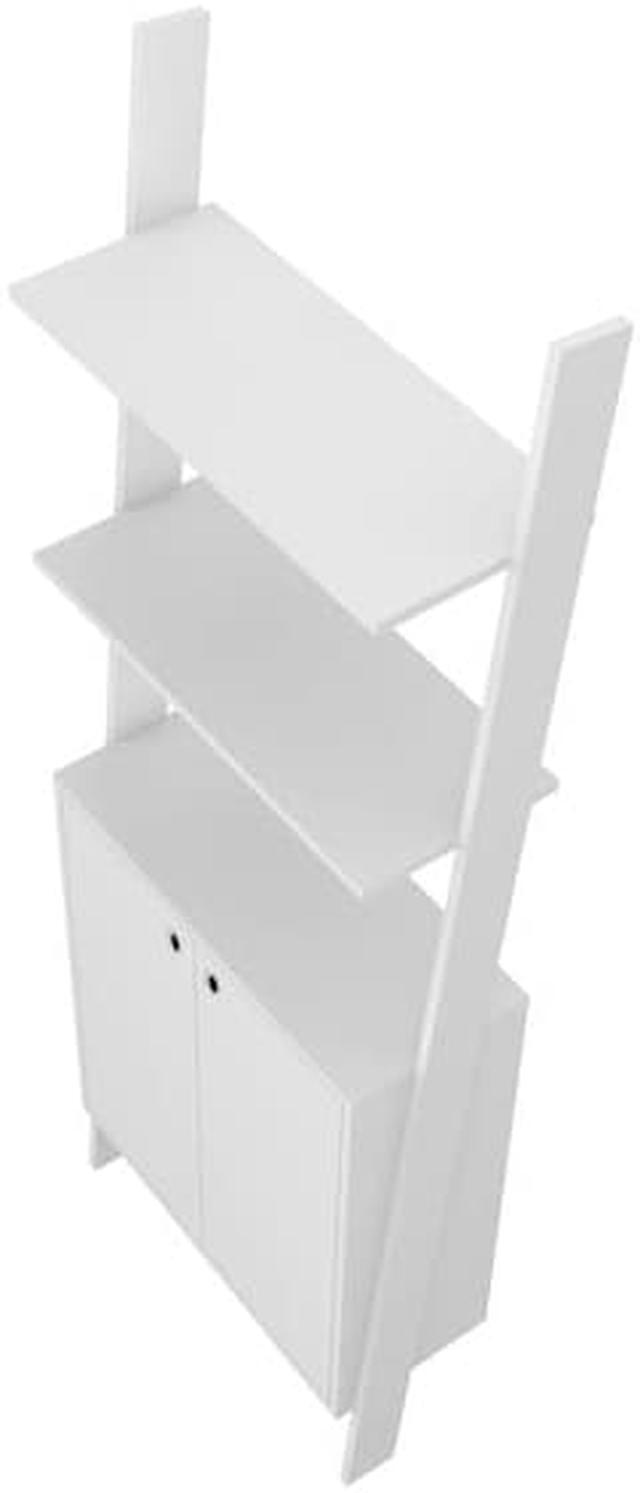 Alt view image 12 of 13 - Cooper Ladder Display Cabinet with 2 Floating Shelves in White