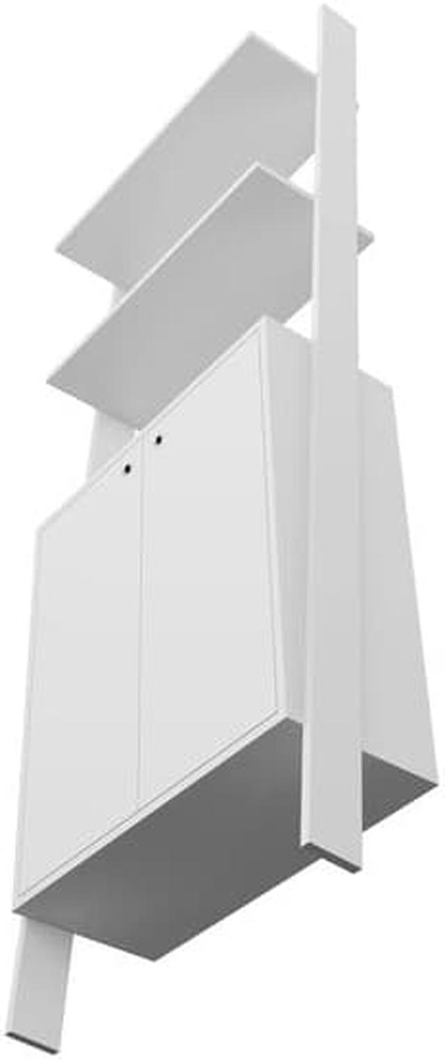 Alt view image 13 of 13 - Cooper Ladder Display Cabinet with 2 Floating Shelves in White