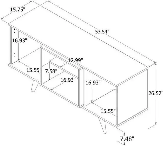 Alt view image 9 of 14 - Hampton 53.54 TV Stand in Off White
