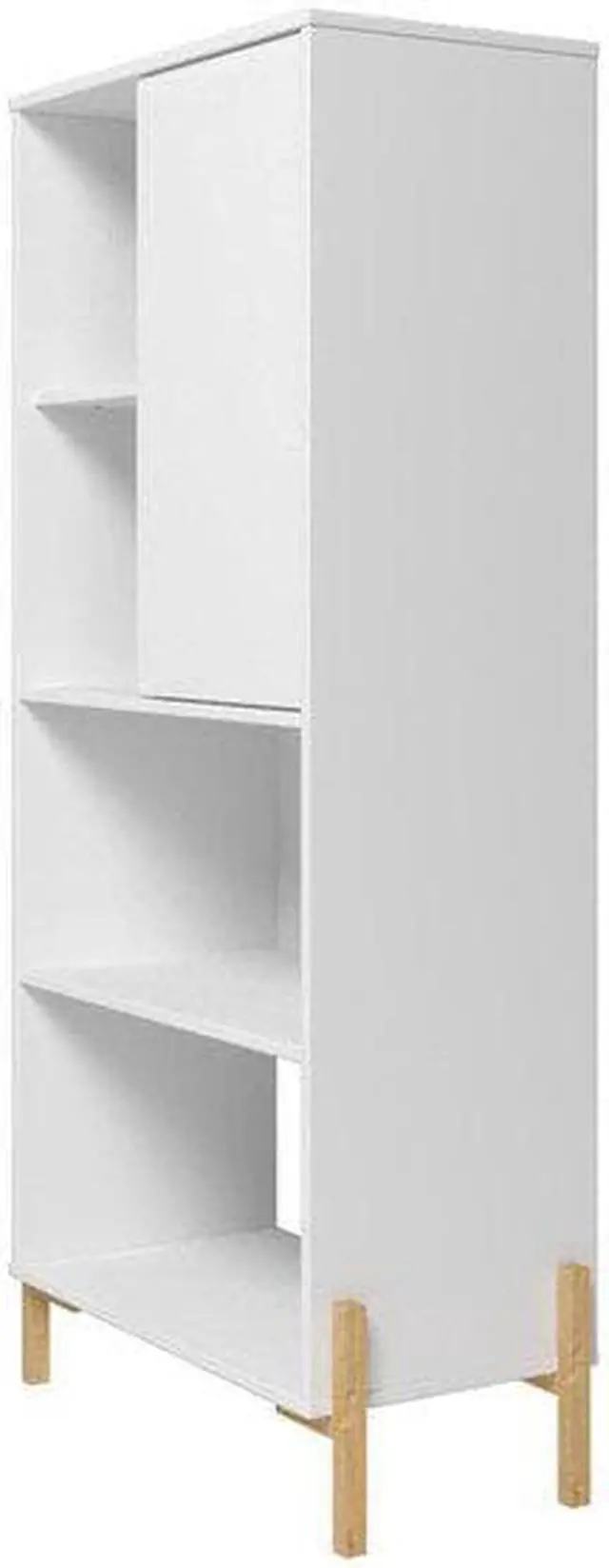 Alt view image 13 of 13 - Bowery Bookcase with 5 Shelves in White and Oak
