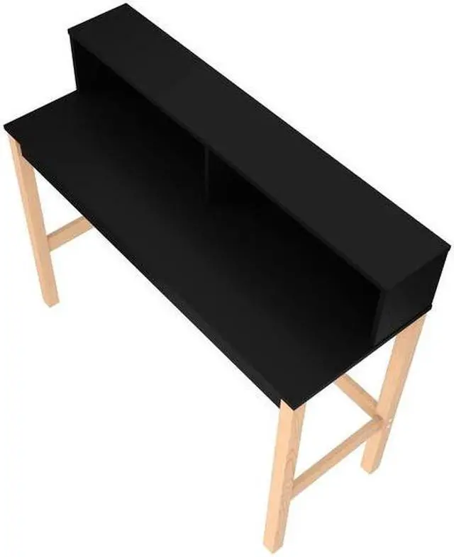 Alt view image 11 of 13 - Bowery Desk with 0 Shelves in Black and Oak