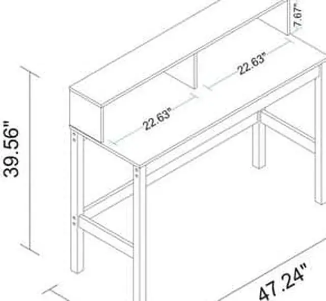 Alt view image 9 of 13 - Bowery Desk with 0 Shelves in Black and Oak