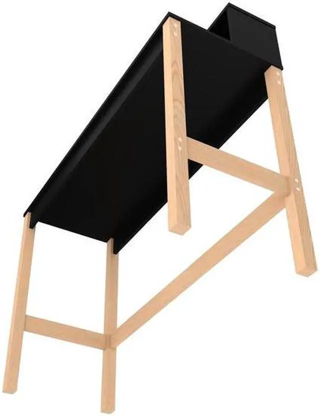 Alt view image 12 of 13 - Bowery Desk with 0 Shelves in Black and Oak